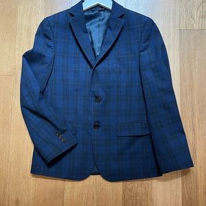 Ralph Lauren Boy's Navy Plaid Blazer